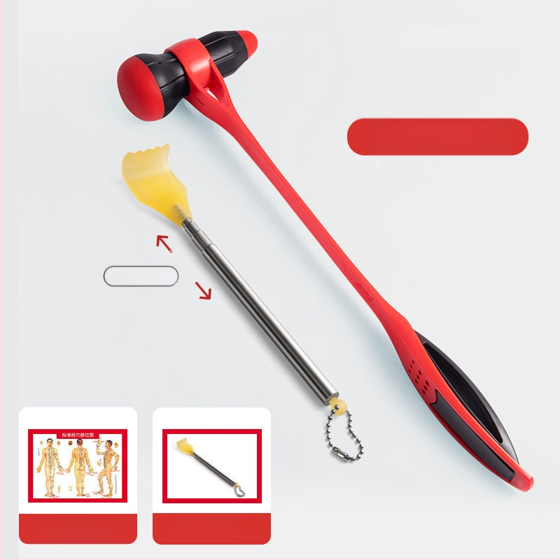 Meridiánokra szánt kézi masszírozó eszköz – alma alakú, fejre koncentrált masszázs, 2 domború fejjel; kézi működtetésű, nem igényel áramot