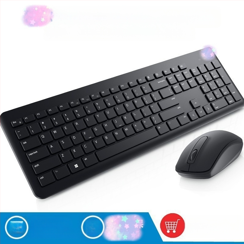 KM3322W Bežični set tipkovnice i mišića – USB sučelje za tipkovnicu i miša, optičko praćenje, ergonomski dizajn, vodootporan, za prijenosna računala i uredsku uporabu.