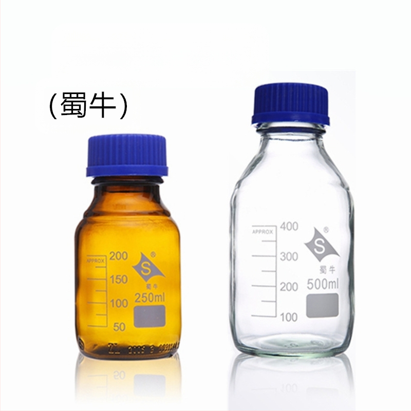 Shuniu φιάλη αντιδραστηρίου με βιδωτό λαιμό, βορσολιτικό γυαλί, καπάκι με βίδες