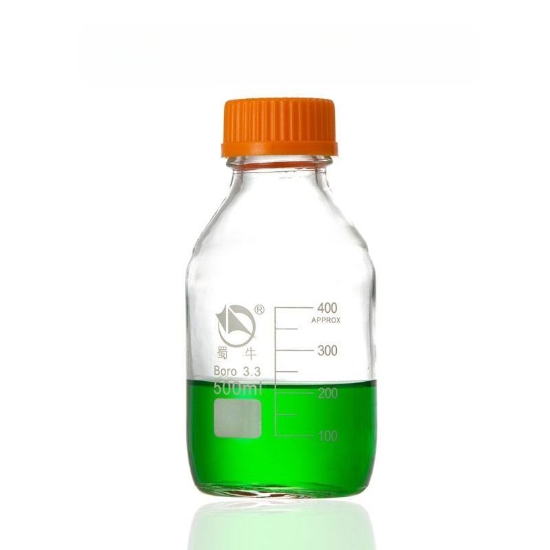 Shuniu φιάλη αντιδραστηρίου με βιδωτό λαιμό, βορσολιτικό γυαλί, καπάκι με βίδες