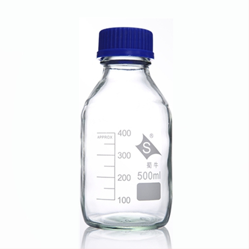 Shuniu φιάλη αντιδραστηρίου με βιδωτό λαιμό, βορσολιτικό γυαλί, καπάκι με βίδες