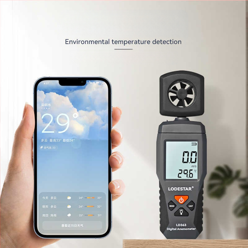 Ψηφιακό φορητό μετρητή ταχύτητας ανέμου με έλικα για μέτρηση όγκου αέρα, μοντέλο ST9606