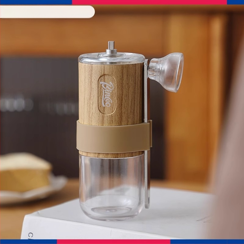 Bincoo kézi kávédaráló, kézi hajtású kávédaráló, hordozható, állítható őrlés