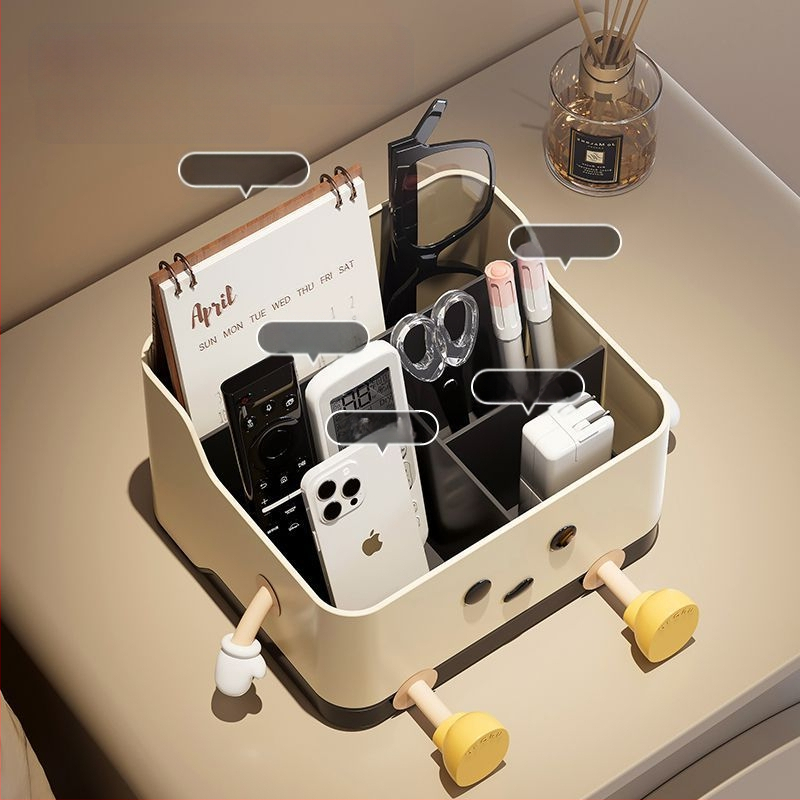 Naktinio stalo saugyklos dėžutė, dalinė konstrukcija, PP medžiaga, 18L talpa, japonų stiliaus, su logotipo spauda