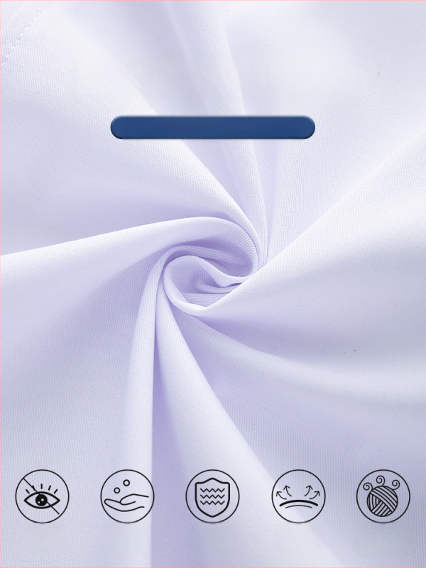 Ανδρικός ιατρικός ρόμπα, μακριά μανίκια, λειτουργία κατά των ρυτίδων, ύφασμα από βαμβακό-μίγμα, επένδυση πολυεστέρα, ιατρικά εργασιακά ρούχα