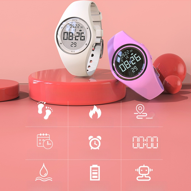 T5A Ceas Digital pentru Copii – Alarmă, Cronograf, Calendar, Ora Mondială, Numărător de Pași, Rezistent la apă 50 m