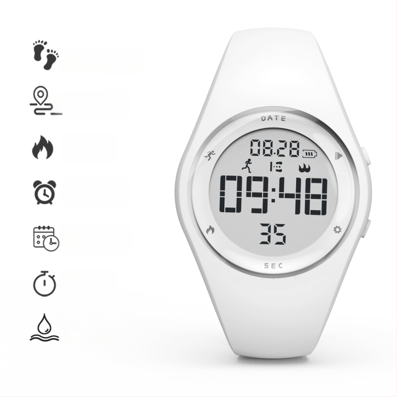 T5A Ceas Digital pentru Copii – Alarmă, Cronograf, Calendar, Ora Mondială, Numărător de Pași, Rezistent la apă 50 m