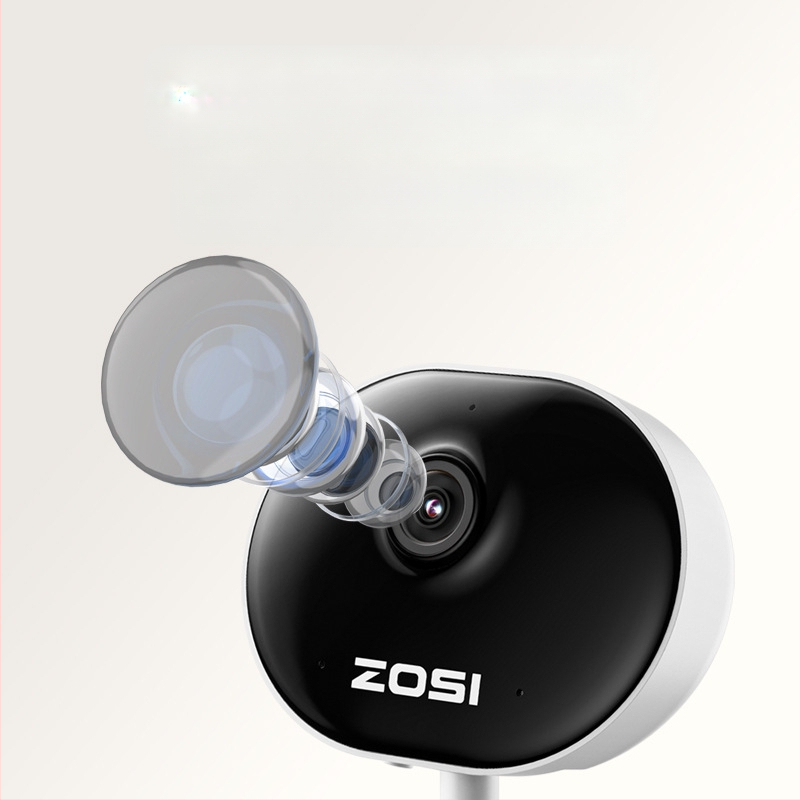 Κάμερα ασφαλείας οικιακή ZOSI, 2MP HD με νυχτερινή όραση, ασύρματη σύνδεση Wi-Fi, φακός 4mm, απομακρυσμένη πρόσβαση μέσω κινητού