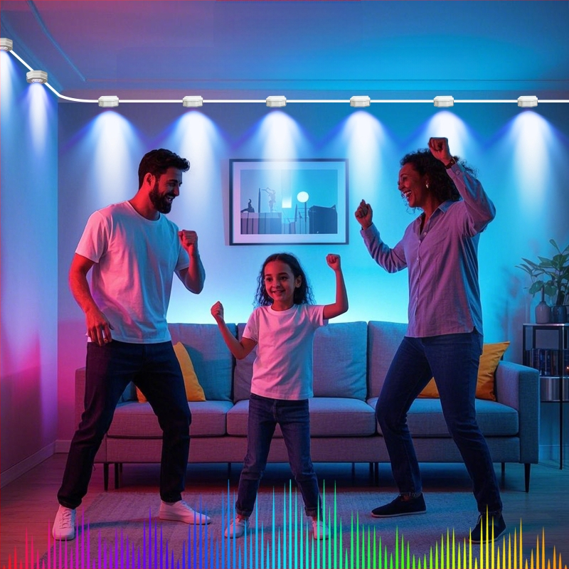 Εσωτερικός LED φωτεινός σχοινί SKS-JZ-51, τροφοδοσία 5V USB, 10x5050 LED, γωνία δέσμης 120°, ισχύς 10W, εφαρμογή Bluetooth + φωνητικός έλεγχος