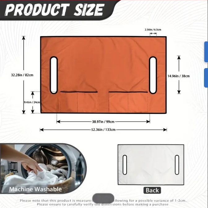 Κάλυμμα καθίσματος καροτσιού γκολφ, με 4 εμπρόσθιες τσέπες, επίπεδο και αθλητικό στυλ, πολυεστέρας, χωρίς γέμισμα