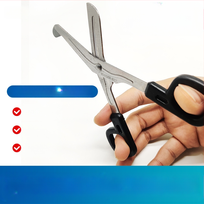 Ψαλίδια γάζας από ανοξείδωτο ατσάλι, καμπύλος άκρο, κατάλληλα για επιδέσμους και γάζες από ύφασμα