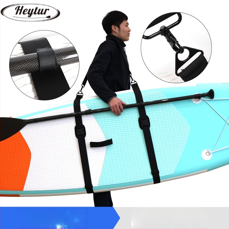 Ενισχυμένος και βελτιωμένος ιμάντας ώμου για σανίδα σερφ και καγιάκ — Πολυλειτουργικός ιμάντας πρόσδεσης με ρυθμιζόμενο μεταλλικό κούμπωμα