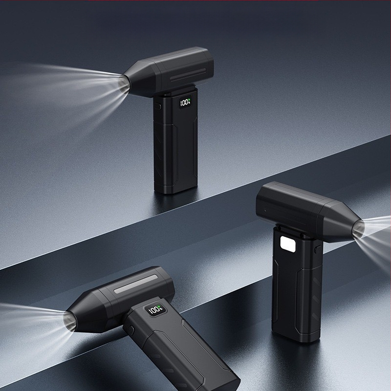 X8 Belaidis rankinis ventiliatorius su brushless varikliu, 5 greičio režimų, įmontuota 4000-6000mAh baterija, USB Maitinimas