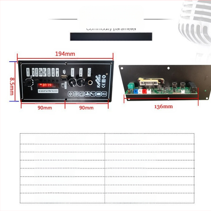 3.7V-803 Bluetooth garsiakalbio stiprintuvo plokštė su įkraunama ličio baterija automobilių DIY