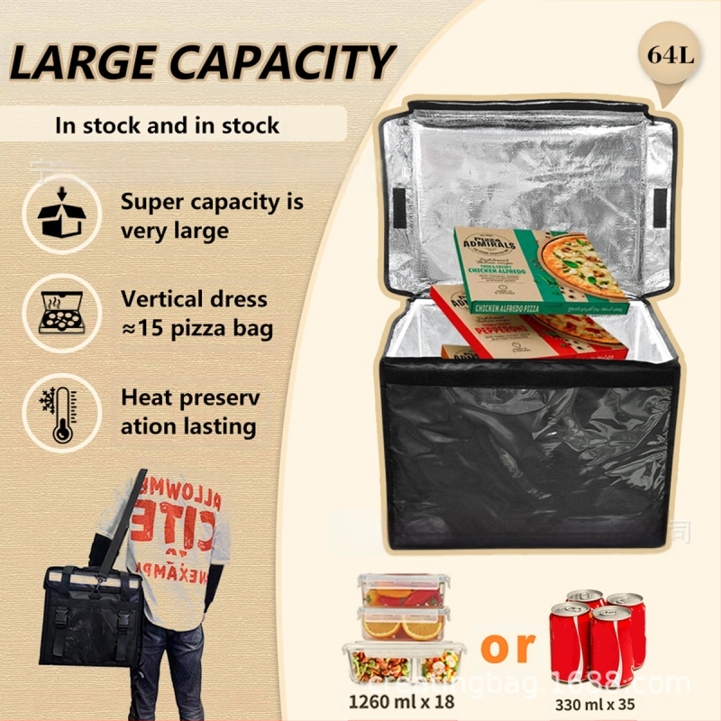 Pārtikas piegādes un piknika soma ar mugursomas siksnām, Oxford audums, jauda 32/48/62, mūsdienīgs minimālisma stils
