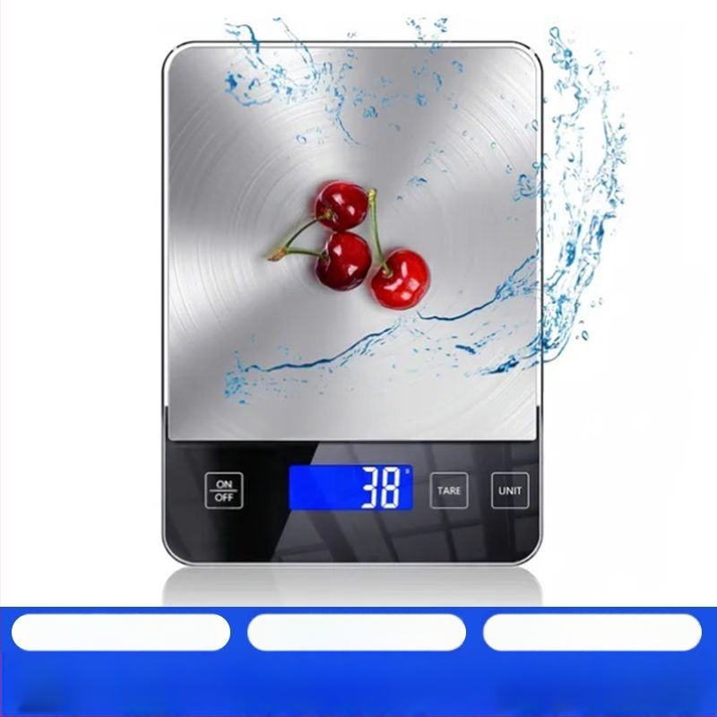 Inteligentna elektronička kuhinjska vaga, raspon 5–15 kg, elektroničko mjerenje, napajanje AAA×2 + USB punjenje, model DH-A12CD