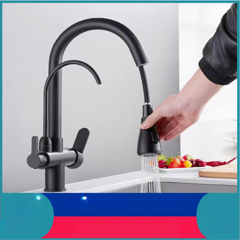 Karšto ir šalto vandens maišytuvas - nerūdijančio plieno korpusas, vario vožtuvo šerdis, paviršinis montavimas, 90°C