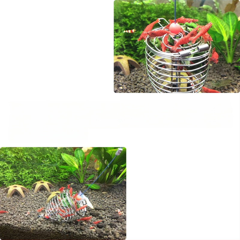 Κλουβί σίτισης διακοσμητικών γαριών από ανοξείδωτο ατσάλι, Levana, προέλευση Σαντόνγκ, για ενυδρείο, σετ 1 τεμάχιο