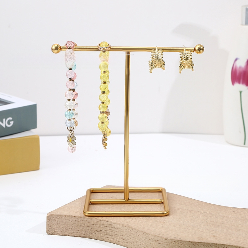 Stalo papuošalų ekspozicijos laikiklis - metalinis, daugiafunkcinis, skirtas auskaroms, kaklarys ir apyrankėms, 1 aukštas