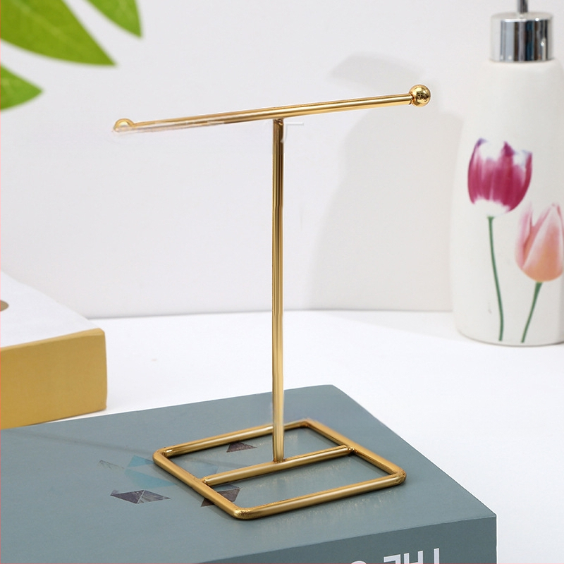 Stalo papuošalų ekspozicijos laikiklis - metalinis, daugiafunkcinis, skirtas auskaroms, kaklarys ir apyrankėms, 1 aukštas