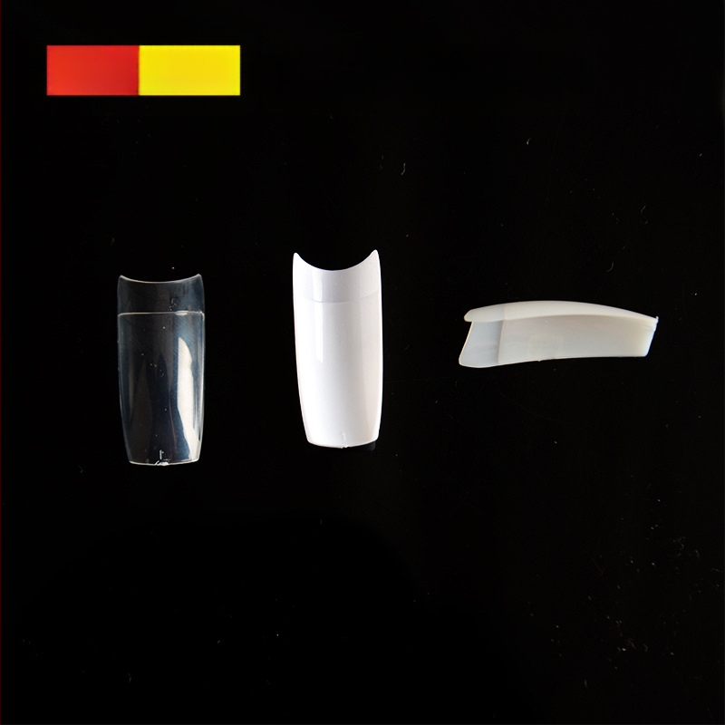 ABS dirbtiniai nagai, prancūziško stiliaus pusnagiai, 600 vnt., nagų įrankiai