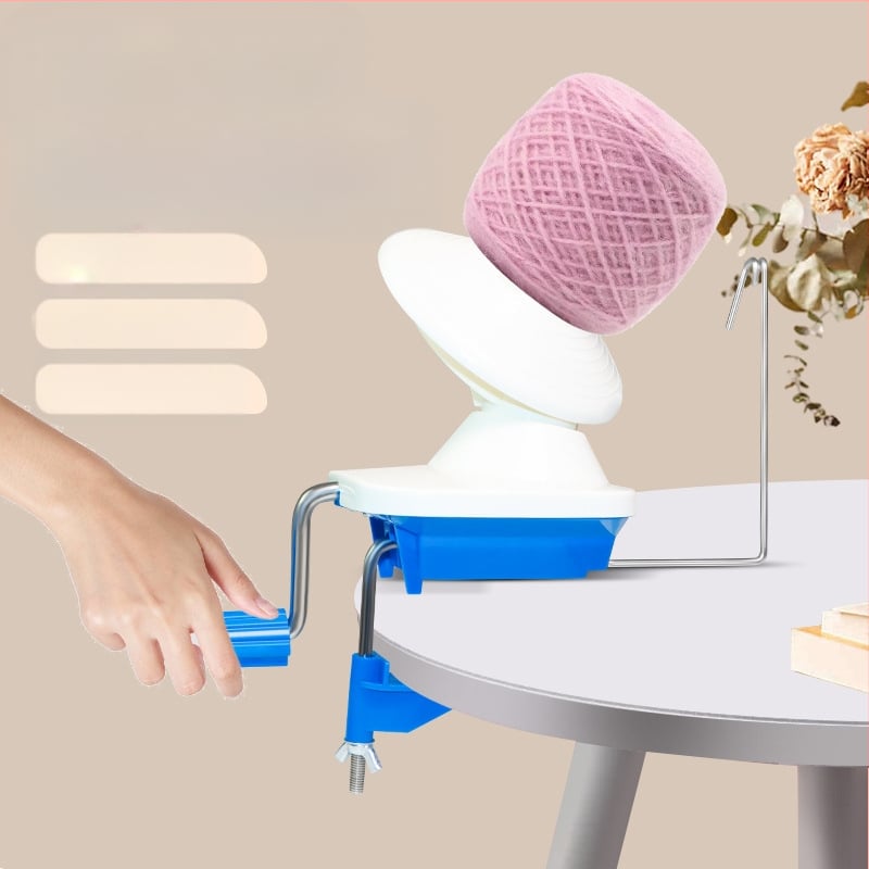 Diegu ruļļošanas iekārta - ar roku vadāma, kompakta mājas lietošanai, vilnas diegiem