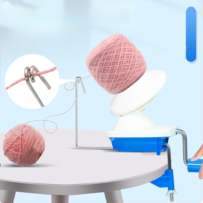 Diegu ruļļošanas iekārta - ar roku vadāma, kompakta mājas lietošanai, vilnas diegiem