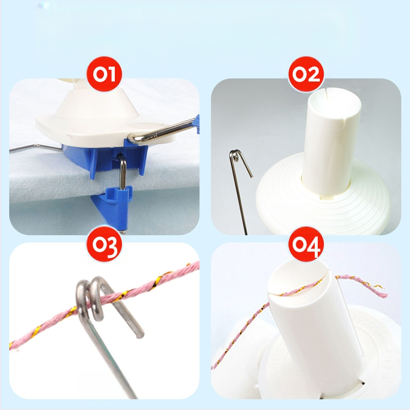 Diegu ruļļošanas iekārta - ar roku vadāma, kompakta mājas lietošanai, vilnas diegiem