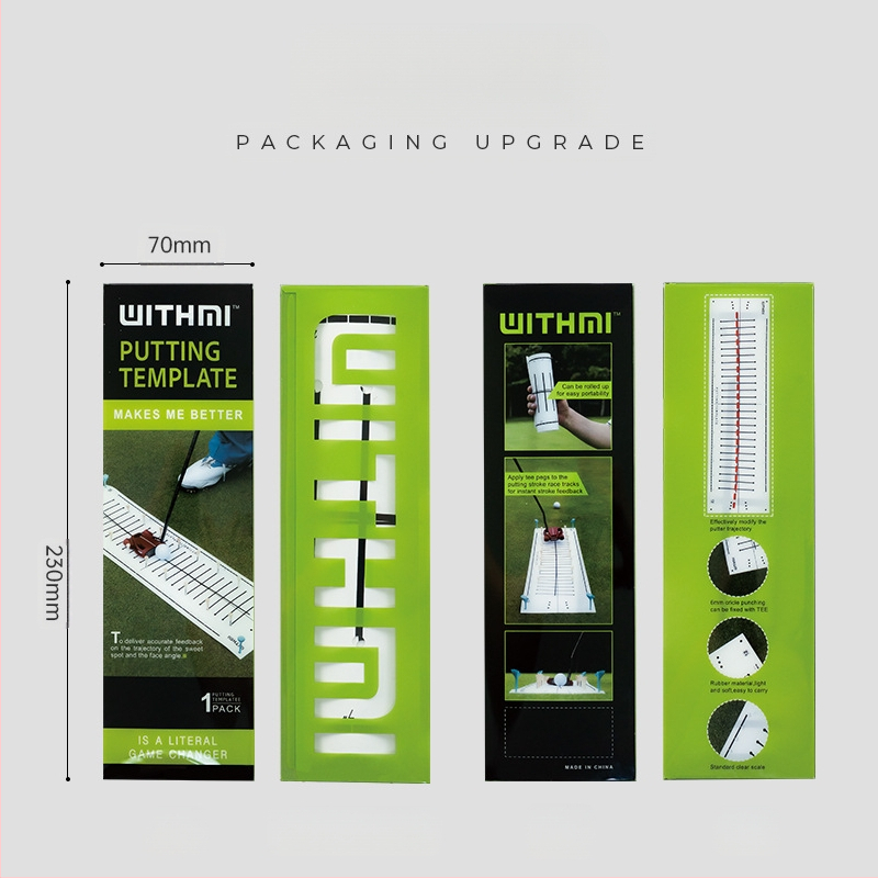 WITHMI Golfo Trajektorių Popieriaus Puttavimo Treniruoklis Kilimėlis – PVC, Golfo Priedai, Licencijuota Privata Žymė