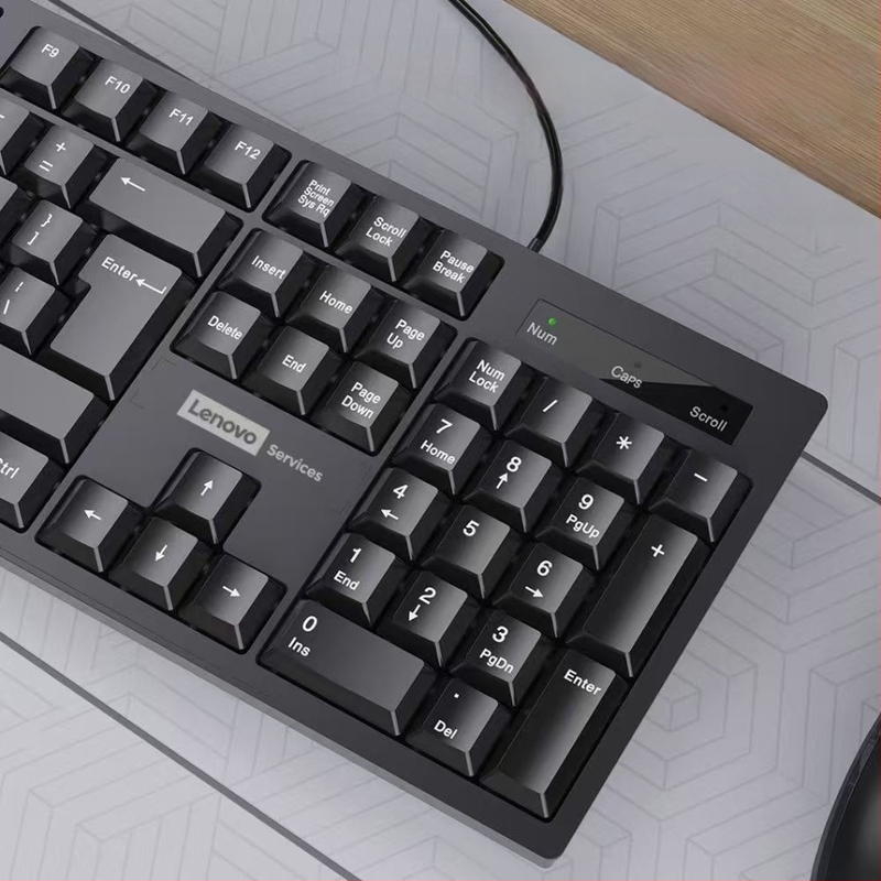 Lenovo laidinė klaviatūra, 104 klavišai, ABS medžiaga, vandeniui atspari, stalinėms kompiuteriams