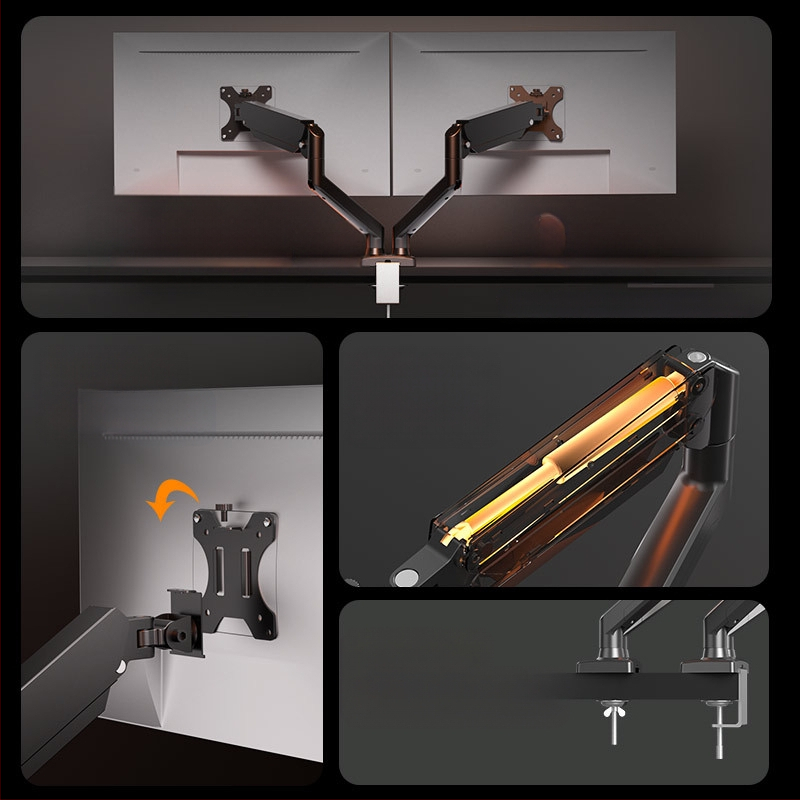 Διπλή βάση οθονών με ενσωματωμένο στήριγμα και τηλεσκοπικό βραχίονα ανύψωσης | Υλικό: κράμα αλουμινίου + χάλυβας ψυχρής έλασης | Μοντέλο: Dual screen integrated bracket m33 | Μάρκα: Sance