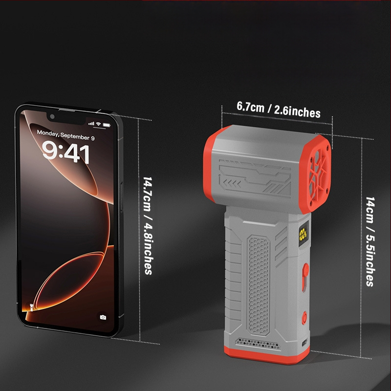 Rankinis vortų pūtimo įrenginys dulkoms – FB08G1, 7.4V, 75W, 5500Pa, 10 greičių