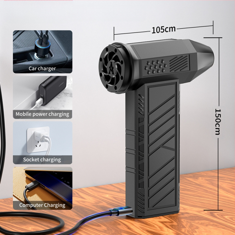 Μίνι αεροφυσητήρας για αφαίρεση σκόνης με κινητήρα χωρίς ψήκτρες, ασύρματο χειριστήριο, ABS περίβλημα, turbo υψηλής ταχύτητας