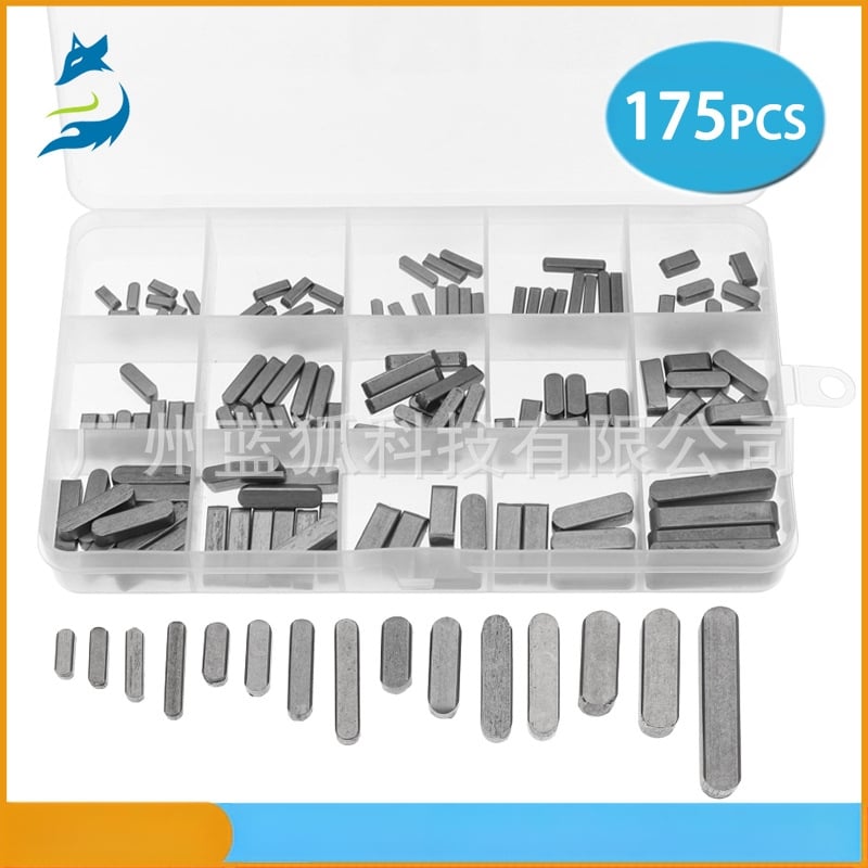 Πλαϊκός κλειδί-βύσμα Type A με δύο κεφαλές και ημικυκλικό άκρο, παράλληλη/τετράγωνη διατομή, GB1096 πρότυπο, μάρκα Blue Fox