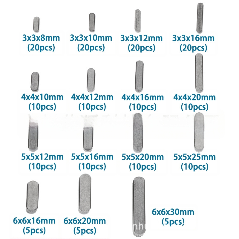 Πλαϊκός κλειδί-βύσμα Type A με δύο κεφαλές και ημικυκλικό άκρο, παράλληλη/τετράγωνη διατομή, GB1096 πρότυπο, μάρκα Blue Fox