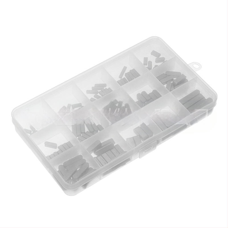 Πλαϊκός κλειδί-βύσμα Type A με δύο κεφαλές και ημικυκλικό άκρο, παράλληλη/τετράγωνη διατομή, GB1096 πρότυπο, μάρκα Blue Fox