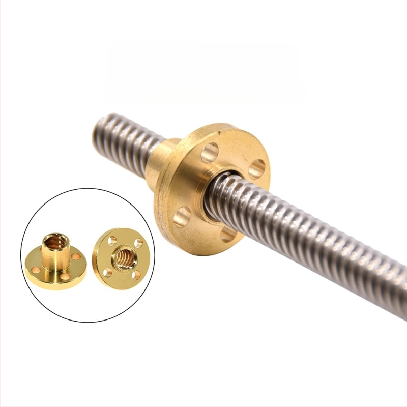Lead Screw για 3D Εκτυπωτή, Ανοξείδωτος Χάλυβας T8, 304 SS