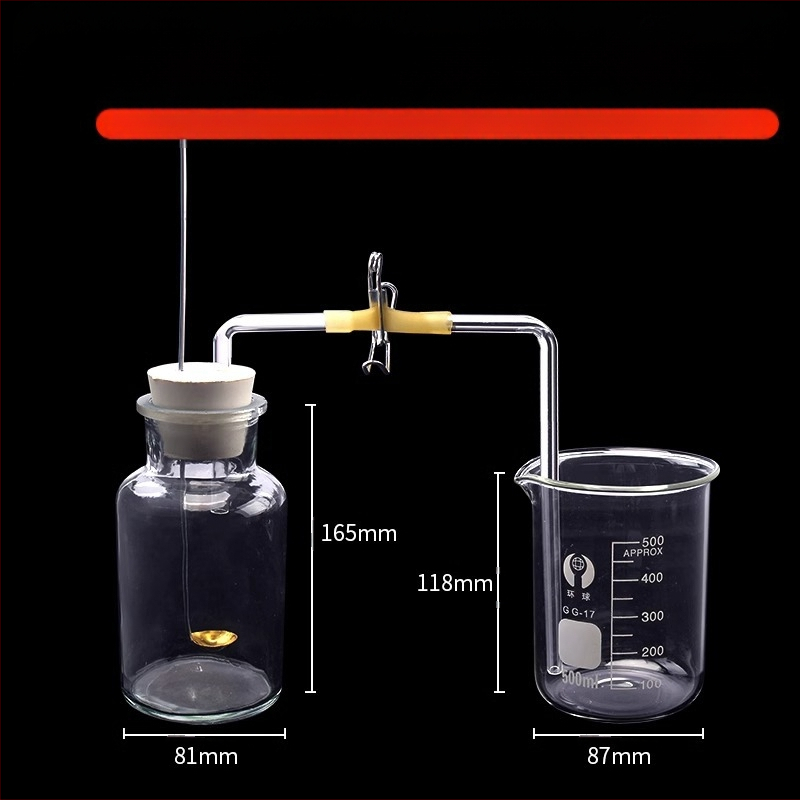 Εκπαιδευτική συσκευή μέτρησης περιεκτικότητας οξυγόνου στον αέρα μέσω καύσης κόκκινου φωσφόρου