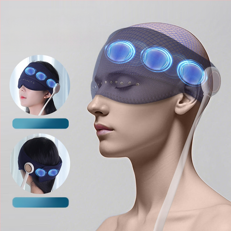 Casca de masaj cap și ochi cu airbaguri, alimentare USB, 3 viteze, model GX-501