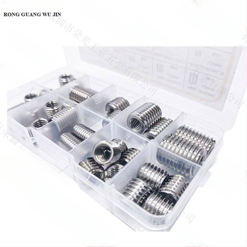 Σετ μετατροπής παξιμαδιών με εσωτερικές/εξωτερικές νηματώσεις, 33 τεμάχια, GB6178, ανοξείδωτο ατσάλι 303/304, κατηγορία Α, αντοχή A4-80.