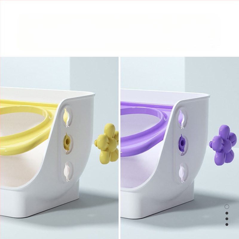 Stiprintas dviejų indų katėms maitinimui ir gėrimui, atsparus išsiliejimams (ABS)