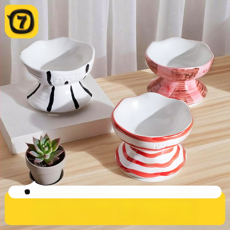 Keraminė katės maisto dubuo – modelis QW10159tys – katėms – naminių gyvūnų maitinimo įranga