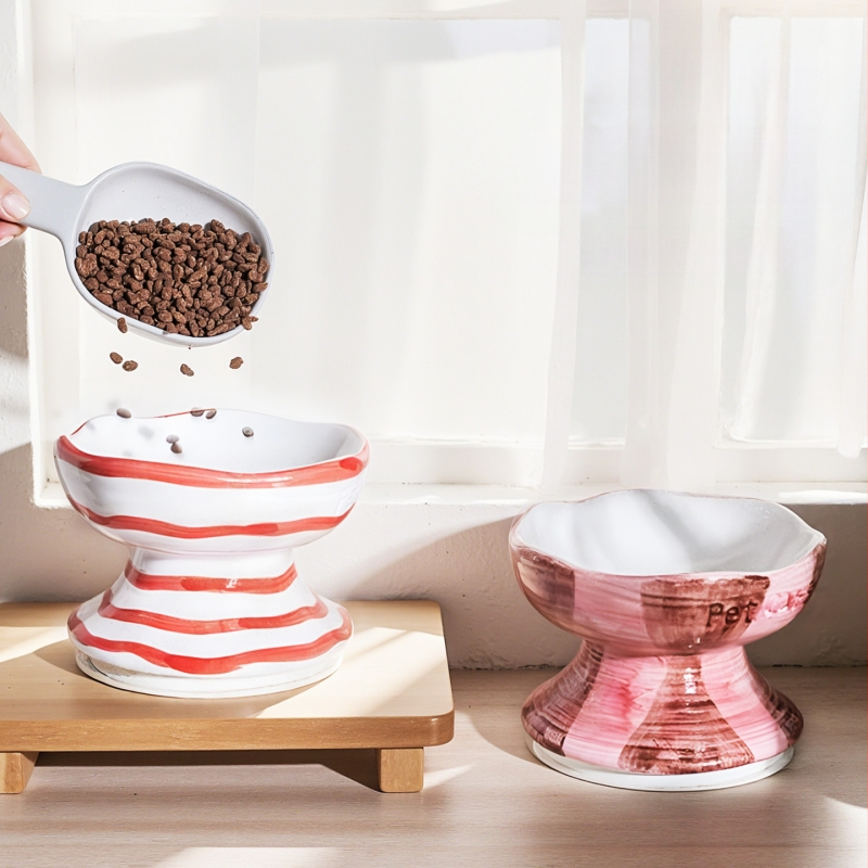 Keraminė katės maisto dubuo – modelis QW10159tys – katėms – naminių gyvūnų maitinimo įranga