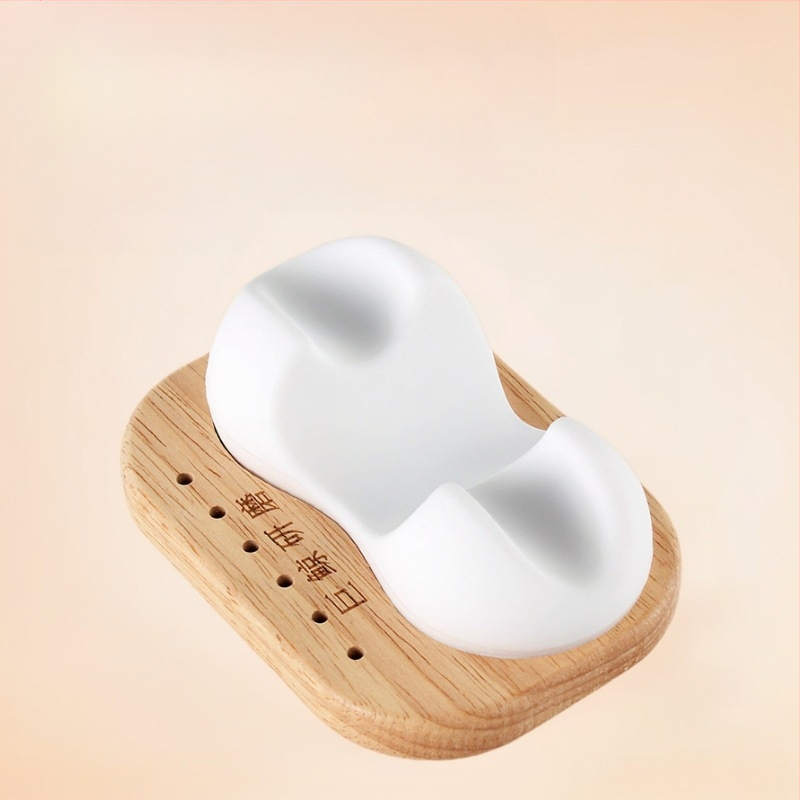 Nail art stovas su mediniu pagrindu ir silikono paviršiumi įrankių saugojimui — JJ