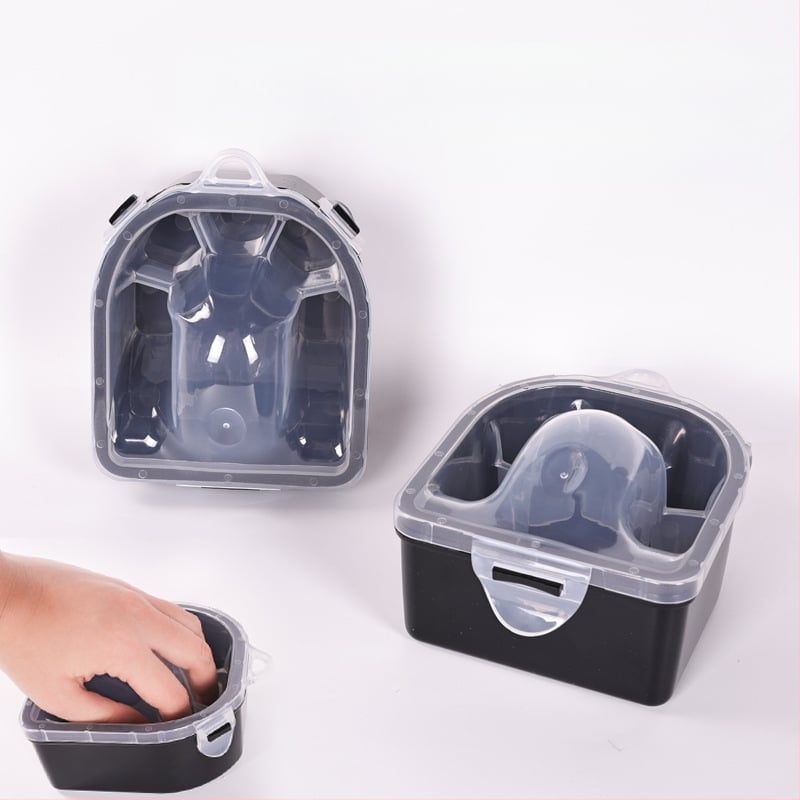 Vas de înmuiat mâinile pentru manichiură, din plastic, izolație cu încuietoare dublă, 250 g net