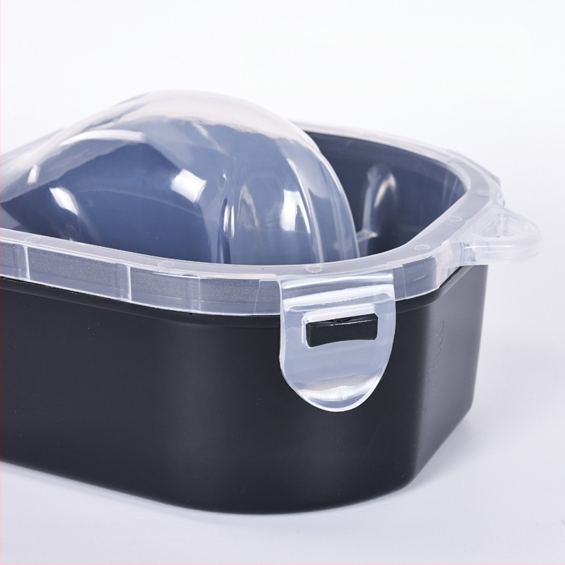 Vas de înmuiat mâinile pentru manichiură, din plastic, izolație cu încuietoare dublă, 250 g net