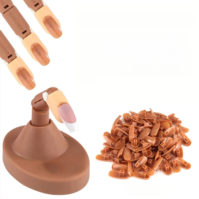 Mână de practică pentru unghii cu articulații mobile, formă ovală, purtabilă, Brand Yijiayi