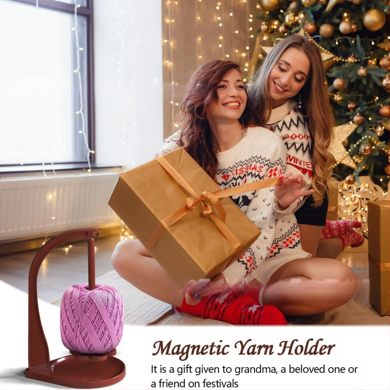 Medinis verpimo laikiklis su nuimama gėlių formos pagrindu — 3 sluoksniai, stalinis laikiklis mezgimui ir audimui