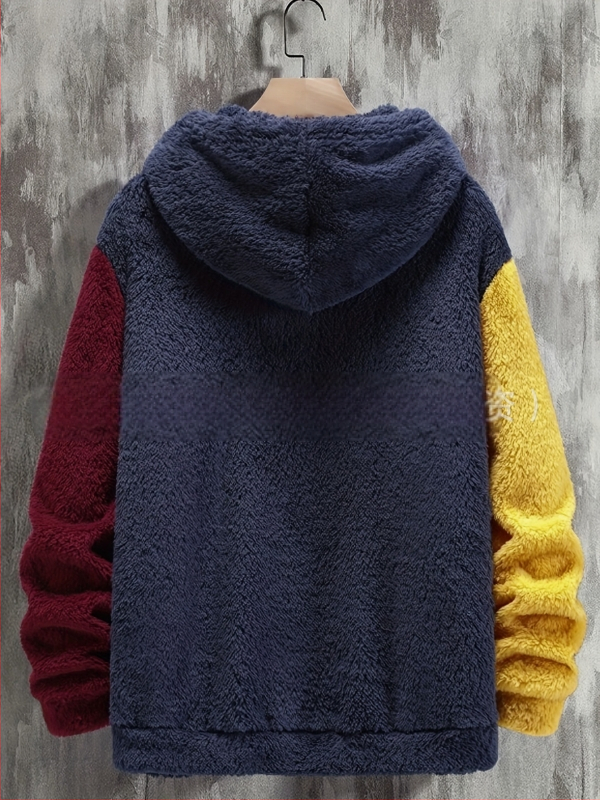 Vīriešu kapucīna džemperis ar pulovera stilu, flīsa oderējums, 100% poliesters, ziemas lietošanai