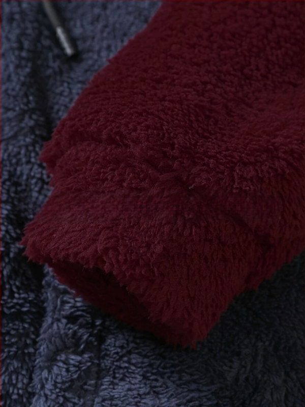 Vīriešu kapucīna džemperis ar pulovera stilu, flīsa oderējums, 100% poliesters, ziemas lietošanai